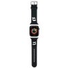 Řemínek k chytrým hodinkám Karl Lagerfeld Apple Watch Strap 38/40/41mm black 3D Rubber Karl&Choupette Heads (KLAWMSLKCNK KLAWMSLKCNK