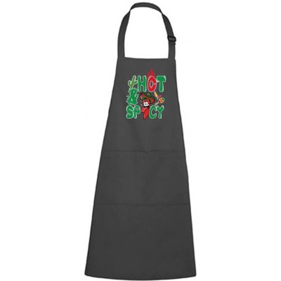 Dobrý Triko Zástěra s potiskem Chilli papričky Antracitová – Hledejceny.cz