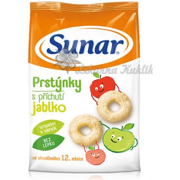 Sunar Dětský snack jablkové prstýnky 50 g