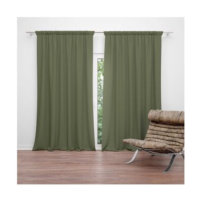 Sablio Závěs Vojenská zelená: 2ks 140x250cm – Hledejceny.cz