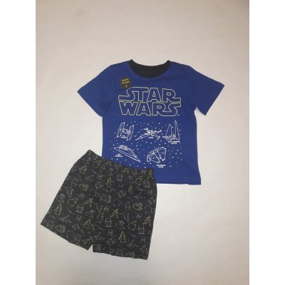 Letní set pyžamo svítící ve tmě Star Wars modrý