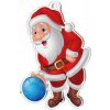 Vánoční ozdoby Bauer Decor Akrylátová vánoční ozdoba Santa Claus single bowling