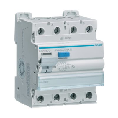 Hager CPA663D 4P 63A 300mA 10kA typ A/S – Zboží Mobilmania