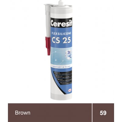 Ceresit CS 25 sanitární silikon 280 g brown – Zboží Mobilmania