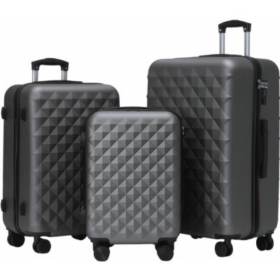 Rowex Crystal 3v1 Šedočerná 57x37x21 cm, 66x42x24 cm, 77x50x28 cm – Sleviste.cz