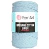 Příze YarnArt Příze Macrame Cotton Lurex 729 - bleděmodrá