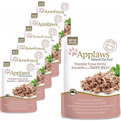 Applaws Jelly Tuňák & Losos 16 x 70 g