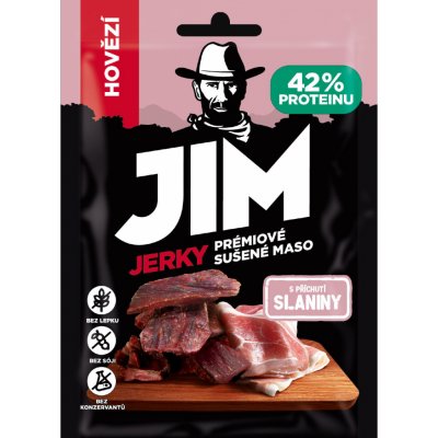 Jim Jerky Jerky hovězí slanina 23 g – Zboží Dáma