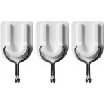 Vorel Háčky nástěnné samolepící 3ks U tvar, kov. nosn. 1,2kg, TO-74752 – Zboží Dáma