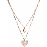 Pavona Pozlacený dvouřadý náhrdelník srdíčka 12153.1 rose gold – Hledejceny.cz