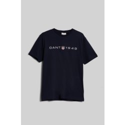 Gant tričko PRINTED GRAPHIC SS T-SHIRT modrá