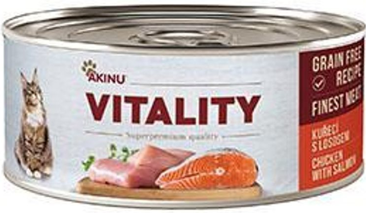 Akinu VITALITY kuřecí s lososem 70 g