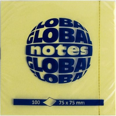 Samolepicí blok poznámek GLOBAL Notes 3654-01 75 × 75 mm, žlutý, 100 listů 11373 – Hledejceny.cz