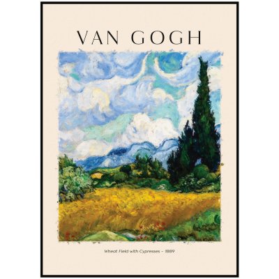 Vincent van Gogh - Pole s cypřiši Rozměr plakátu: A4 (21 x 29,7 cm) – Hledejceny.cz