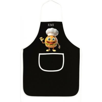 EMI Kuchyňská zástěra Burger černá – Hledejceny.cz