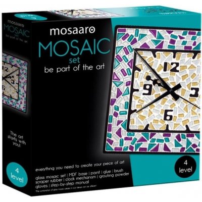 MOSAARO Sada na výrobu mozaiky Hodiny čtvercové Kreativní svět s.r.o. – Hledejceny.cz