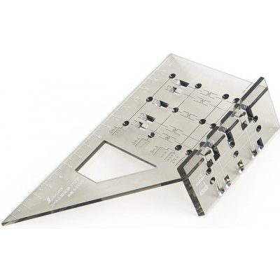 Shinwa Japonské průhledné pokosné pravítko 5484-XG – Zboží Mobilmania