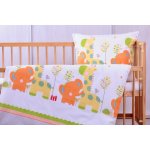 Jan povlečení Slon a Žirafa zelené oranžové 135x90 cm 60x45 cm – Hledejceny.cz