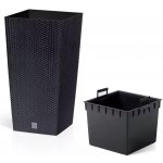 Květináč RATO SQUARE 20 x 20 x 37,6 cm antracitový – Sleviste.cz