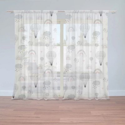 Záclony Malované horkovzdušné balony: 2 ks - 150x250 cm - Sablio – Hledejceny.cz