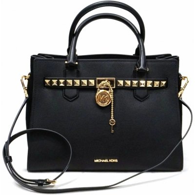 Michael Kors dámská kabelka HAMILTON 35H3GHMS2L BLACK MD SATCHEL LEATHER – Hledejceny.cz