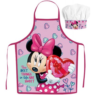 Javoli Dětská zástěra s čepicí Disney Minnie Mouse – Zboží Mobilmania