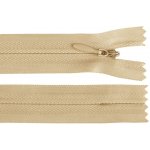 Spirálový zip skrytý šíře 3 mm, délka 18 cm - pískový – Hledejceny.cz