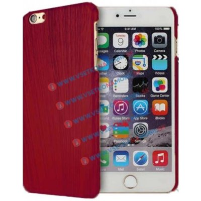 VSECHNONAMOBIL 1433 Plastový obal Apple iPhone 6 / 6S WOOD red – Sleviste.cz