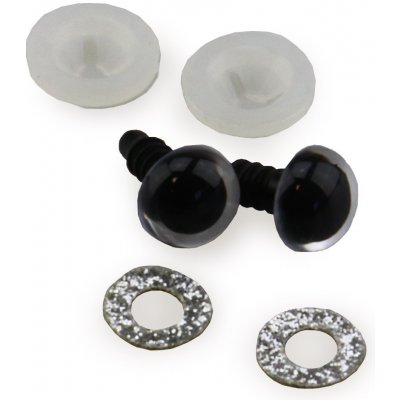 Pro Háčkování Oči bezpečnostní třpytivé stříbrné 10 mm – Zboží Dáma