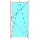 Ekosun Balkónové dveře Ekosun 6 Jednokřídlé Otevírací a Sklopné Ekosun 6 Bílá - Bílá 70 x 210 cm – Hledejceny.cz