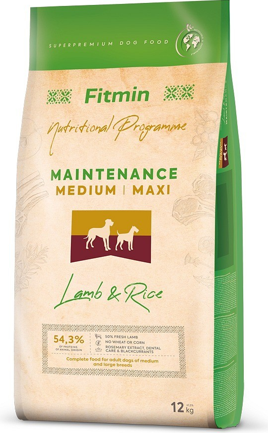 Fitmin dog Medium/Maxi Lamb & Rice 2 x 12 kg