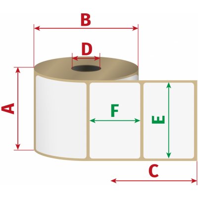 Etikety 103mm x 199mm, termo, D25/300ks, perforace – Zboží Živě