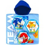 Euroswan dětské pončo Sonic Team modré 60 x 120 cm – Zboží Dáma