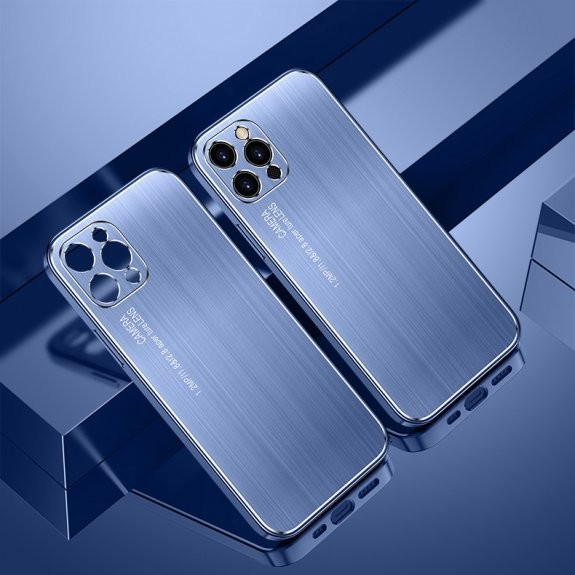Pouzdro AppleKing hliníkové iPhone 13 Pro Max - modré