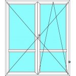 Ekosun Balkónové dveře Ekosun 6 Dvoukřídlé bez sloupku dělené štulp 120x240 Dekor - Dekor – Zboží Mobilmania