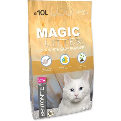 Magic Cat Magic Litter Bentonite Ultra White Baby Powder 10 l – Sleviste.cz