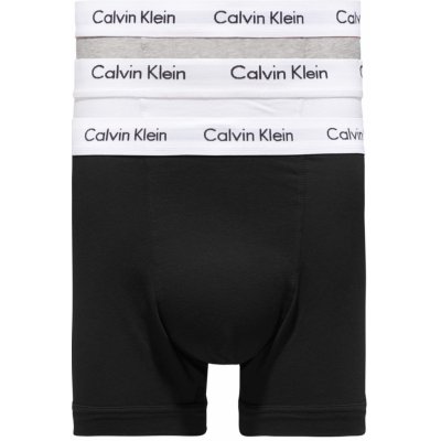 Calvin Klein pánské trenky 3 Pack Trunks Cotton St 0000U2662G998 černá/bílá/šedá