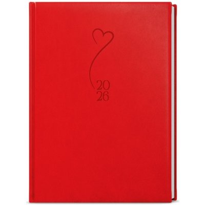 Prokop Vivella B6 Týdenní 2026 červená Srdce – Hledejceny.cz