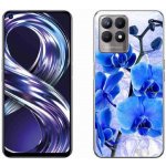 Pouzdro mmCase Gelové Realme 8i - modré květy – Zboží Živě