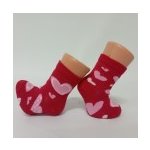 Dětské bavlněné ponožky SRDÍČKA Červená – Zboží Mobilmania