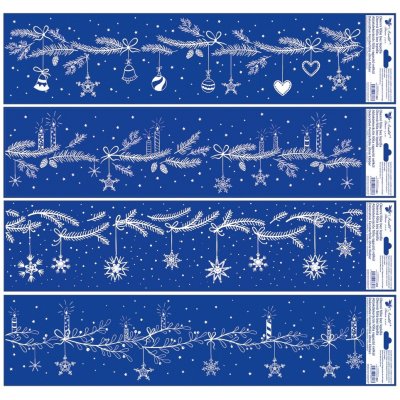 Anděl Přerov Okenní fólie pruhy vánoční větvičky 64 x 15 cm – Hledejceny.cz