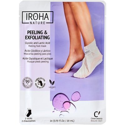 IROHA NATURE peelingová a exfolační maska na nohy 1 pár – Zboží Mobilmania