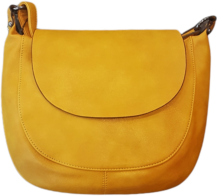Flora & Co dámská kabelka s klopou střední hořčicová H7988 moutarde