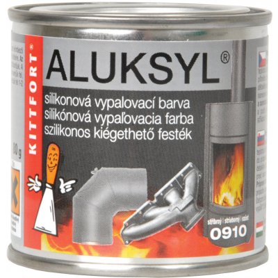 Kittfort Aluksyl vypalovací silikonová žáruvzdorná barva 80g stříbrná