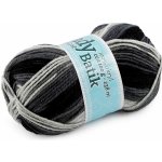 Pletací příze Lady Batik de Luxe 100 g - 4 (604) šedá černá – Hledejceny.cz