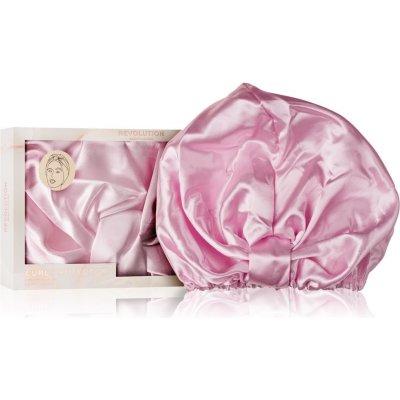 Revolution Haircare Curl Protector Satin Hair Wrap saténový šátek pro vlnité a kudrnaté vlasy odstín Pink 1 ks