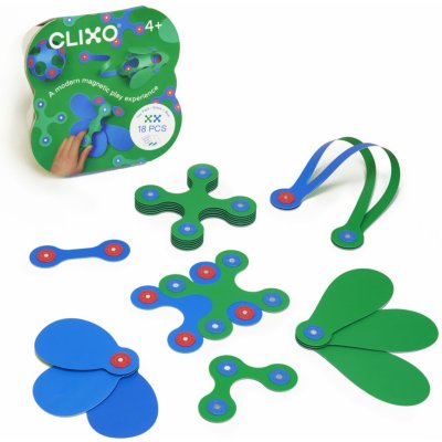 CLIXO magnetická stavebnice Itsy - zelená/modrá – Zboží Živě