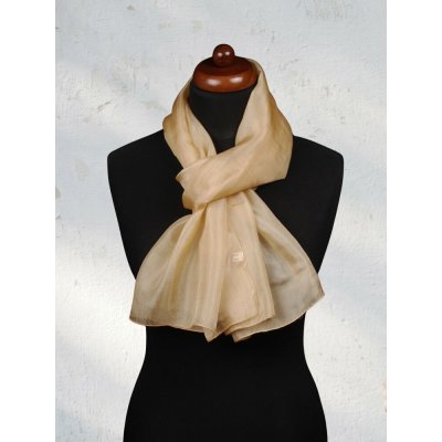 Hedvábná šála zlatá – Sleviste.cz