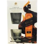 Johnnie Walker Black 40% 0,7 l (dárkové balení 2 sklenice) – Hledejceny.cz