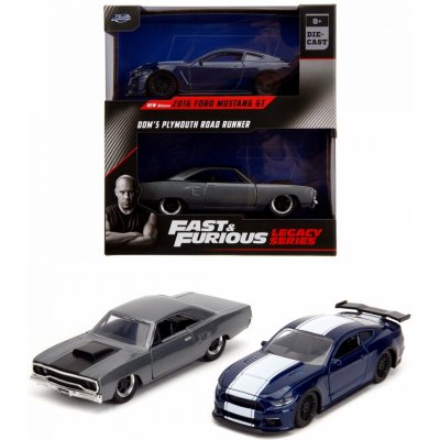 Jada Toys | Fast and Furious Diecast Model 1:32 2016 Ford Mustang GT a Doms Plymouth Road Runner – Zbozi.Blesk.cz